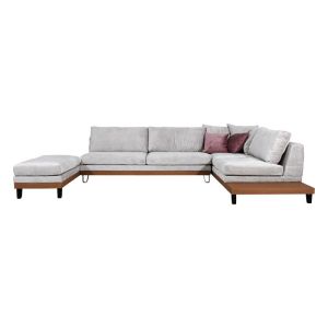 Ъглов диван Filippa десен мента с лед 360х240см
