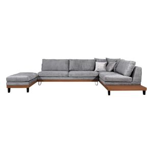 Corner sofa Filippa right dark gray with gray 360x240