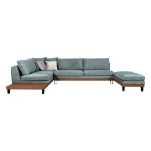 Corner sofa Filippa left mint with ice 360x240cm