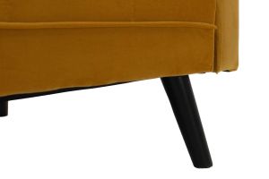 Corner sofa Livia Dream with stool yellow velvet