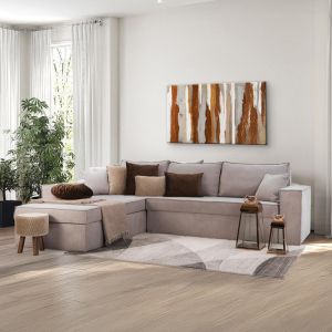 Corner sofa Olymp 3 gray-beige 280x210x80cm