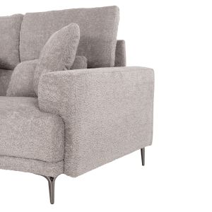 Corner sofa Symmetry beige-gray fabric anthracite legs 314x236x90-102hcm Hm3269,01