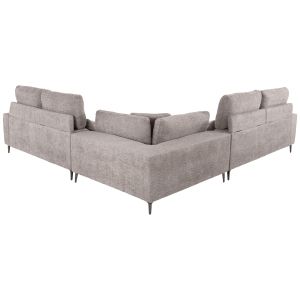 Corner sofa Symmetry beige-gray fabric anthracite legs 314x236x90-102hcm Hm3269,01