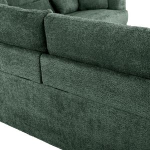 Symmetry corner sofa, olive green fabric - anthracite legs 314x236x90-102hcm Hm3269.05