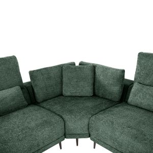 Symmetry corner sofa, olive green fabric - anthracite legs 314x236x90-102hcm Hm3269.05