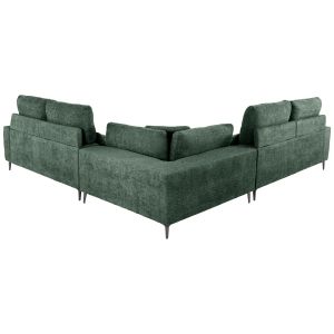 Symmetry corner sofa, olive green fabric - anthracite legs 314x236x90-102hcm Hm3269.05