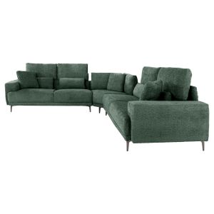 Symmetry corner sofa, olive green fabric - anthracite legs 314x236x90-102hcm Hm3269.05