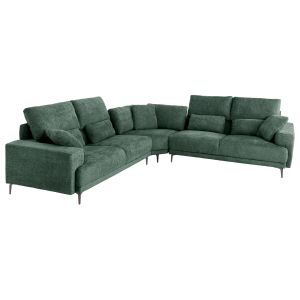 Symmetry corner sofa, olive green fabric - anthracite legs 314x236x90-102hcm Hm3269.05