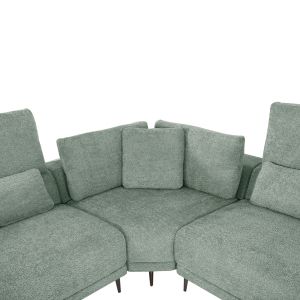 Corner sofa Symmetry mint color - anthracite legs 314x236x90-102hcm Hm3269