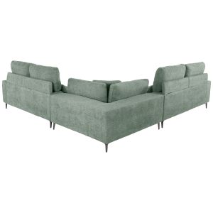 Corner sofa Symmetry mint color - anthracite legs 314x236x90-102hcm Hm3269