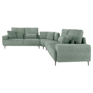 Corner sofa Symmetry mint color - anthracite legs 314x236x90-102hcm Hm3269
