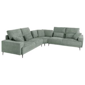 Corner sofa Symmetry mint color - anthracite legs 314x236x90-102hcm Hm3269