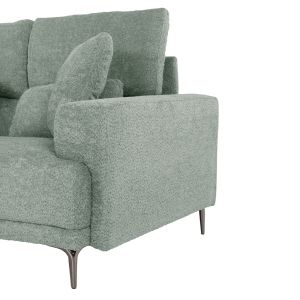 Corner sofa Symmetry mint color - anthracite legs 314x236x90-102hcm Hm3269