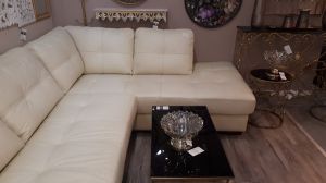 Corner sofa Alexi genuine leather with sleep function