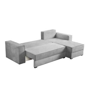 Corner sofa Luna in gray color with dimensions 276x175x83cm