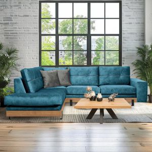 Corner sofa Murcia dark blue-dark gray left corner 280*220