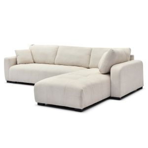 Ъглов диван обръщащ Medel Hm3288.02 екру пе плата 296x208x80всм.