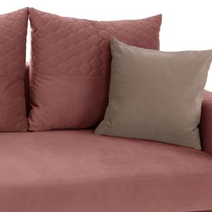 Portofino 2-Piece Corner Sofa with Pink Stain-Resistant Fabric