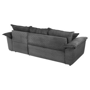 Corner sofa bed Aldo with storage space textile fabric anthracite color 256x91-159x87hcm Hm3276,02r