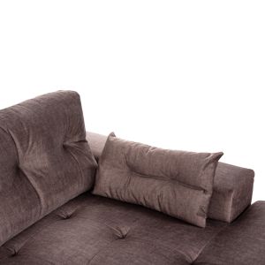 Corner sofa bed with storage space Clancy Hm3281,03r brown fabric 308x181x92hcm