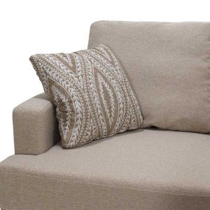 Corner sofa with beige fabric 185x140x70cm
