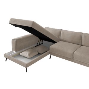 Ъглов разтегателен диван (ляв) Zenora Hm3337.03l бежов плат 303x214x80всм