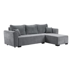Ъглов разтегателен диван Migros сив 268x167x80см