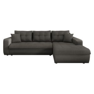 Ъглов разтегателен диван десен Kanso Hm3338.01r сив плат 244x188x80всм.