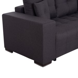 Ъглов разтегателен диван с място за съхранение Trendston Hm3302.01r сив плат 298x177x95всм.
