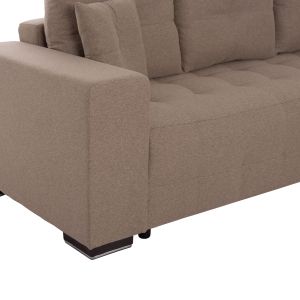 Ъглов разтегателен диван с място за съхранение Trendston Hm3302.03r бежов плат 298x177x95всм.