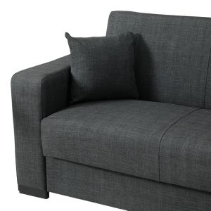 Ъглов разтегателен диван с обръщаем дизайн Dumma, антрацит, плат 226x148x86см