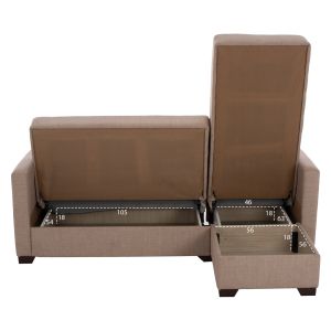 Corner reversible sofa bed in beige Hm3244,04