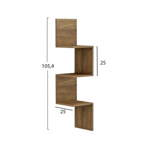 Corner shelf, wall bookcase Illusion melamine 25x25x105,4hcm Hm8935,11