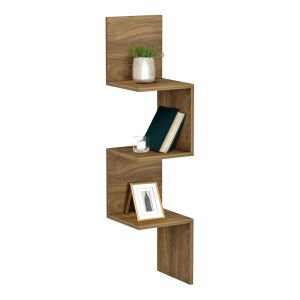 Corner shelf, wall bookcase Illusion melamine 25x25x105,4hcm Hm8935,11