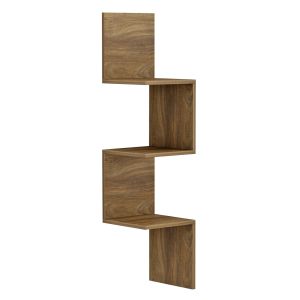 Corner shelf, wall bookcase Illusion melamine 25x25x105,4hcm Hm8935,11