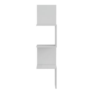 Corner shelf/wall bookcase Illusion melamine white 25x25x105.4hcm Hm8935.12