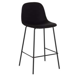 Bar stool Vincent HM9298.24 medium height - black fabric - metal legs 43X50X92.5ВСМ.