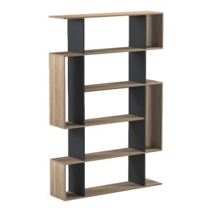Bookcase Mito sonoma-anthracite 108.5x25x161cm