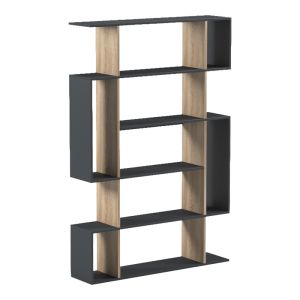 Mito bookcase anthracite-sonoma 108.5x25x161cm