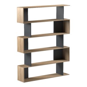 Tetri bookcase, sonoma-anthracite color, 121.8x25.4x158.8 cm