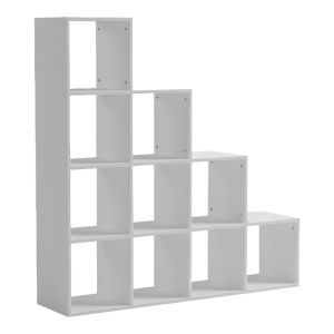 White bookcase Scala 129.5x29x129.5 cm