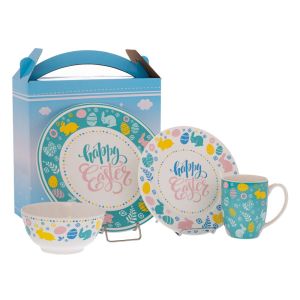 4-piece Easter ceramic set