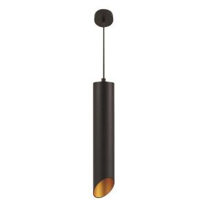 Висящ полилей цилиндър GU10 1M Ø65X350MM черно-златна Arte Illumina