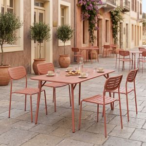 Moraja Deraby Ι set of 5 pieces terracotta metal 140x80x72cm