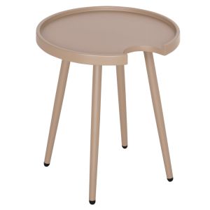 Garden round side table Teroc HM6433.03 aluminum in cappuccino Φ47X53HСМ.