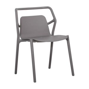 Градински стол от полипропилен FL810 с Uv защита, сив цвят, 59X54X78СМ