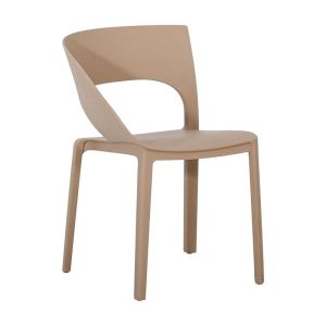 Градински стол от полипропилен FL870 с Uv защита, бежов цвят 54X60X83СМ