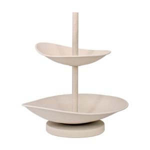 Two-tier tray FL620034 cream 32X28X33CM