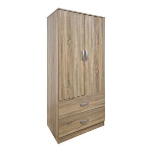 Двукрилен гардероб с 2 чекмеджета Alvia sonoma 80x51.5x180см
