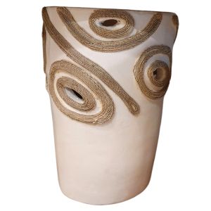 Decorative vase Dean HM4677.02L terracotta in creamy white - Φ22X33HСМ.